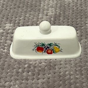 Vintage Butter Dish Lid By Country Fruits Design